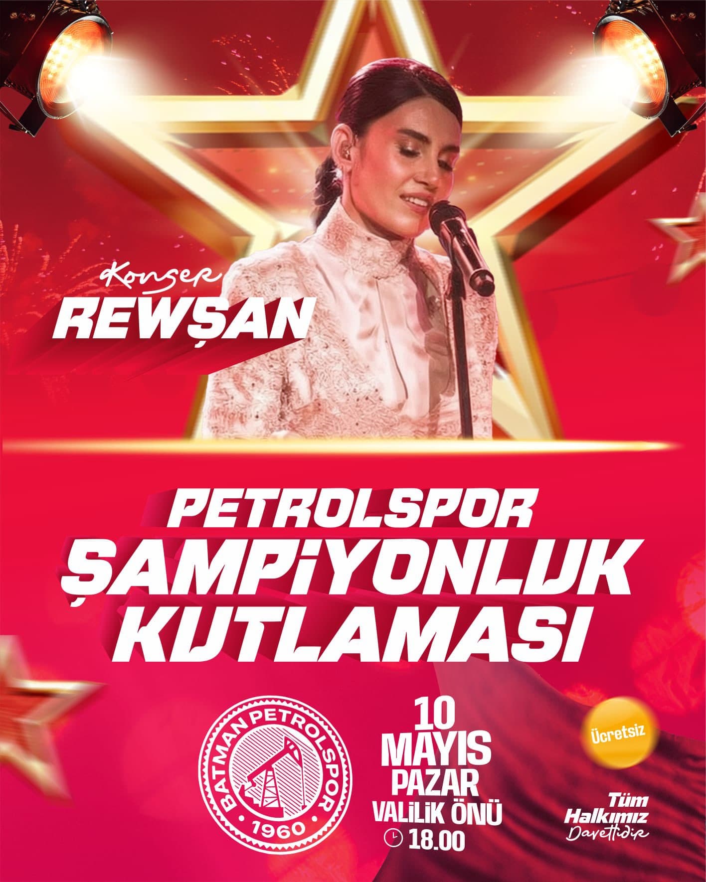 Batman Petrolspor Şampiyonluk Kutlaması konser afişi
